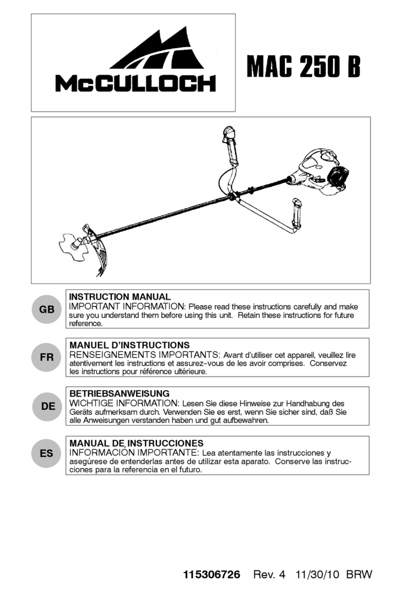 McCulloch MAC 250 B User manual