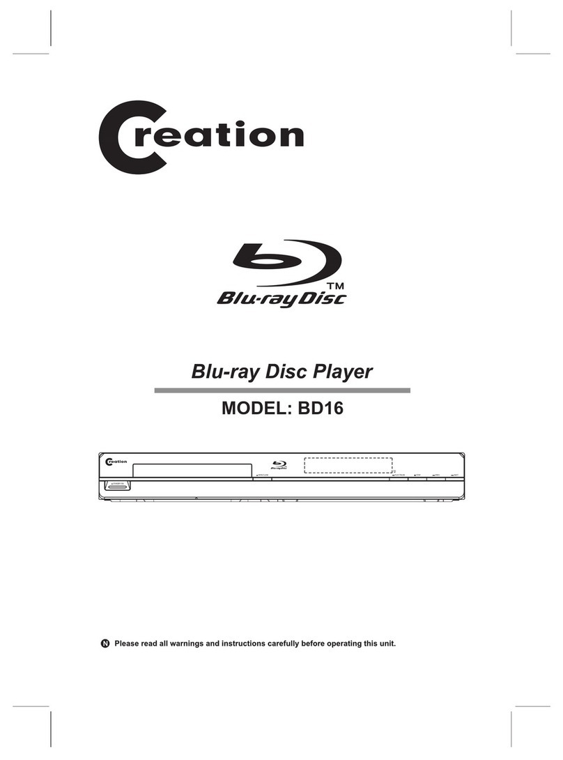 Creation BD16 User manual
