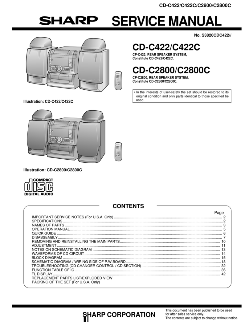 Sharp CD-C422 User manual