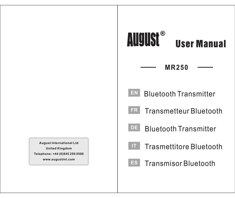 August MR250 User manual