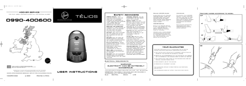 Hoover Telios User manual