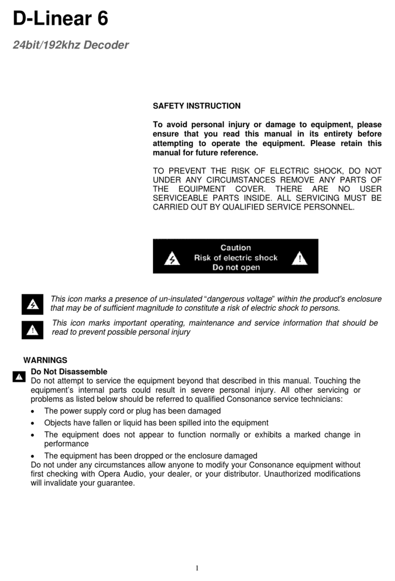 Consonance D-Linear 6 User manual