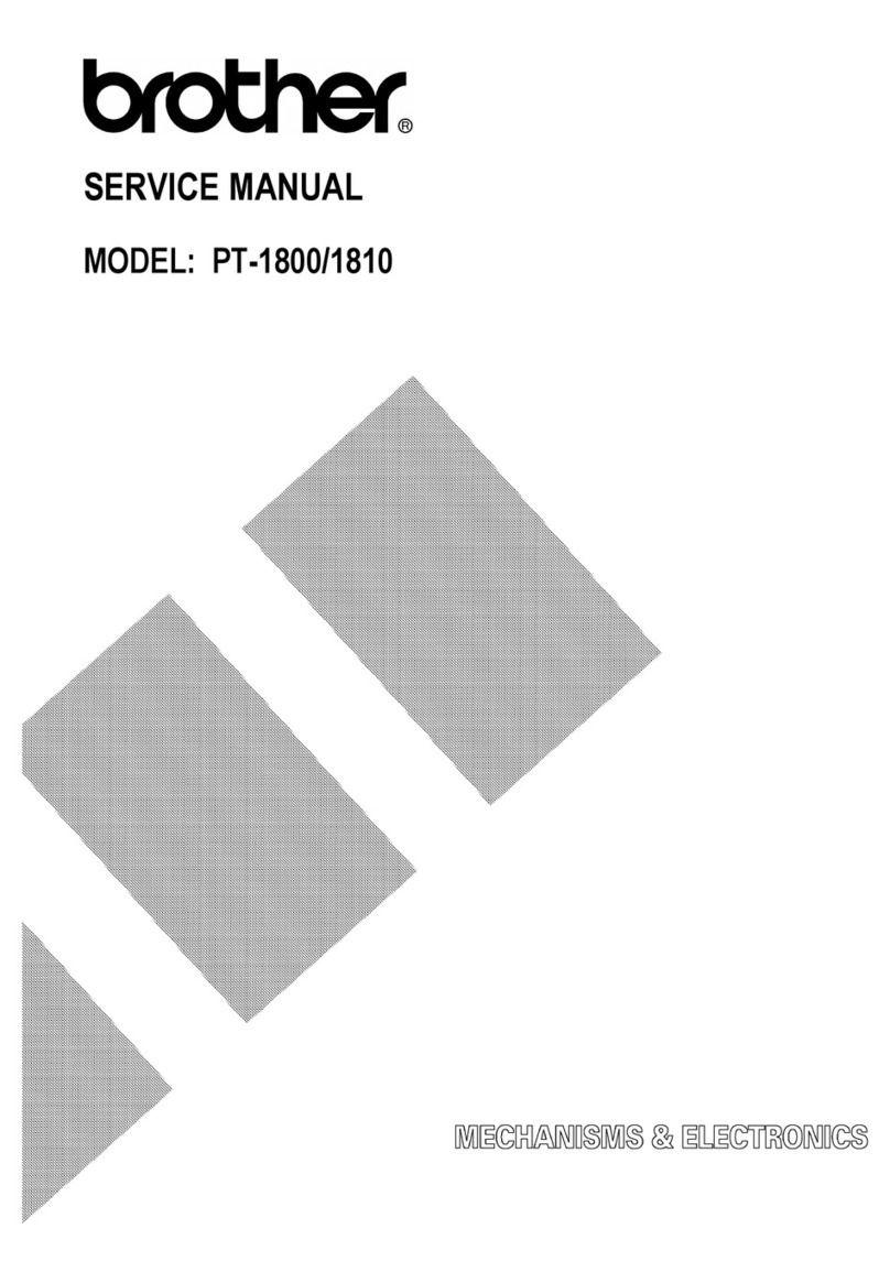Brother PT 1800 - P-Touch 1800 Thermal Transfer... User manual
