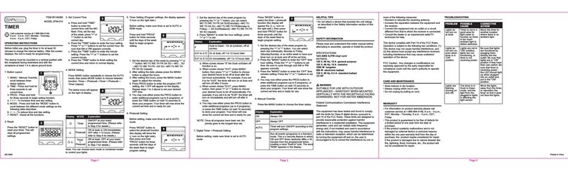 Utilitech TM-074 User manual