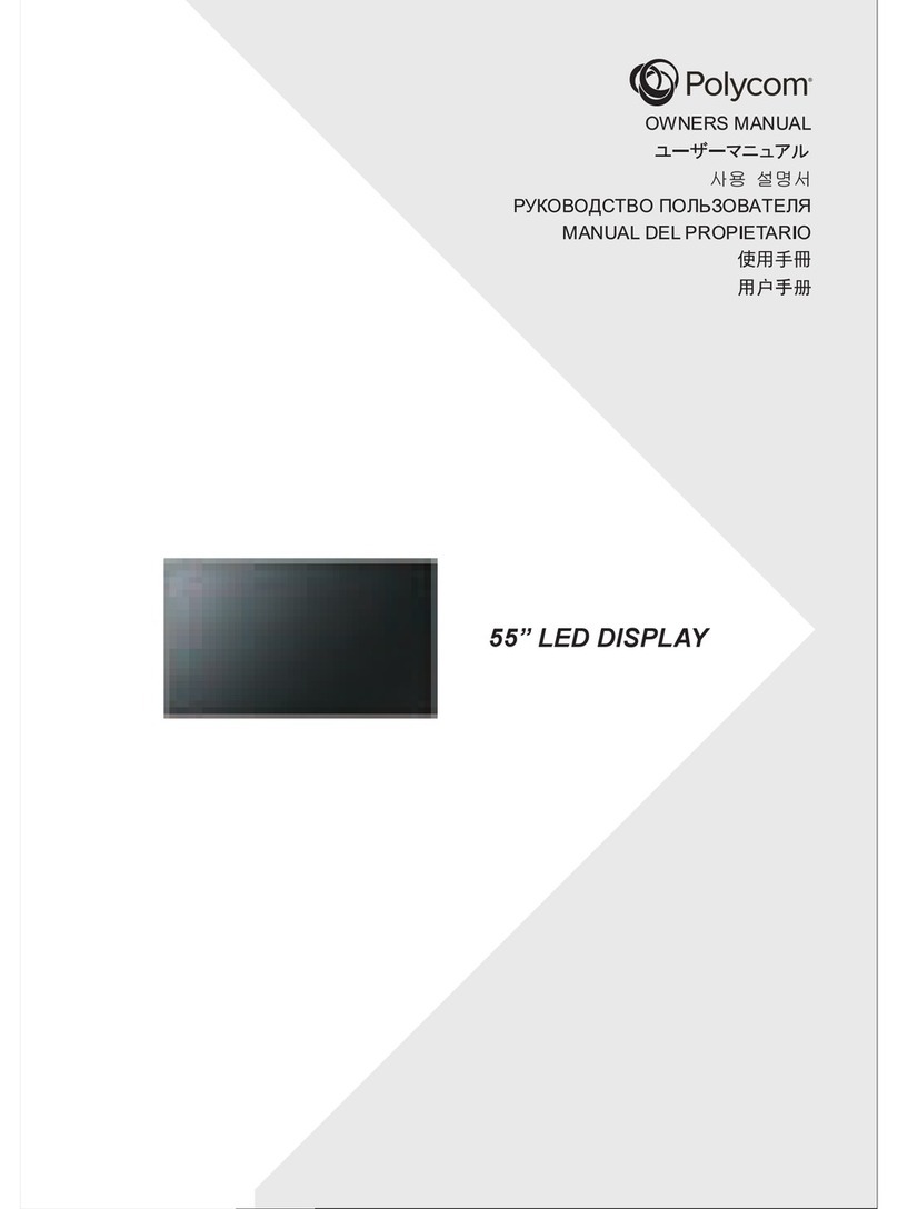 Polycom 55" LED DISPLAY User manual