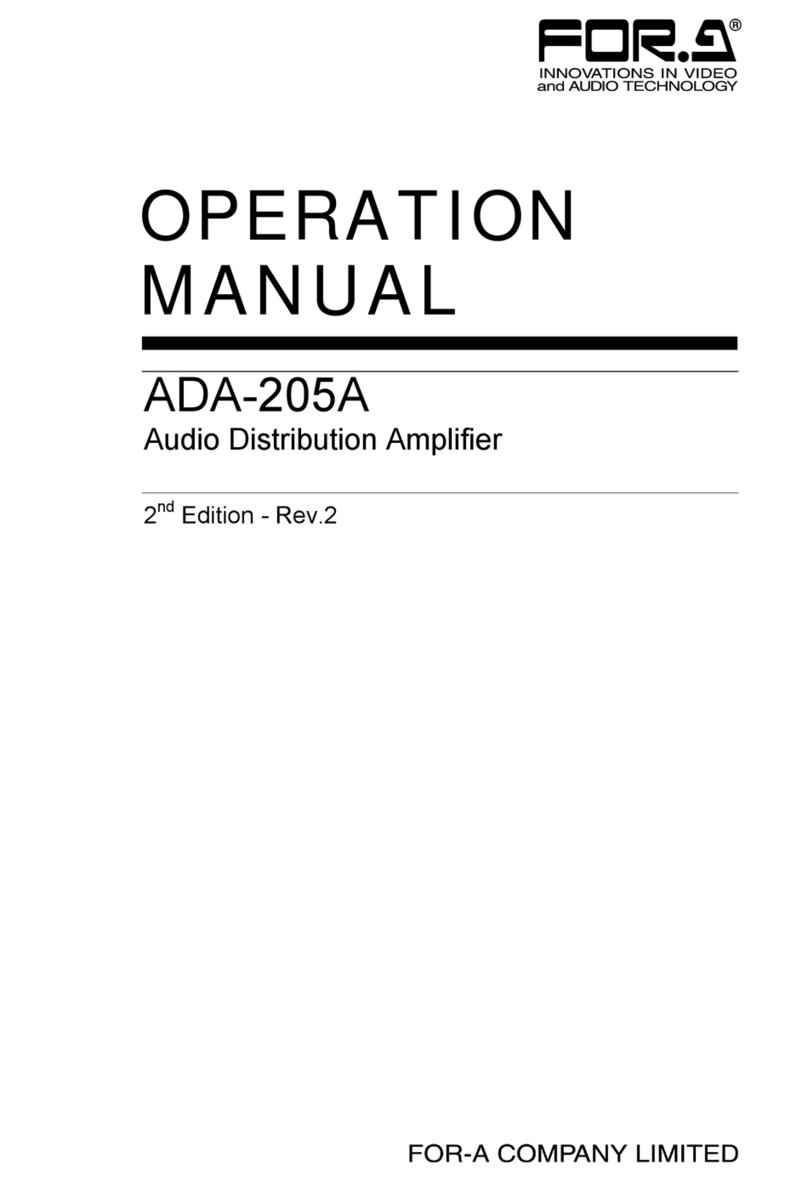 FOR-A ADA+205A User manual