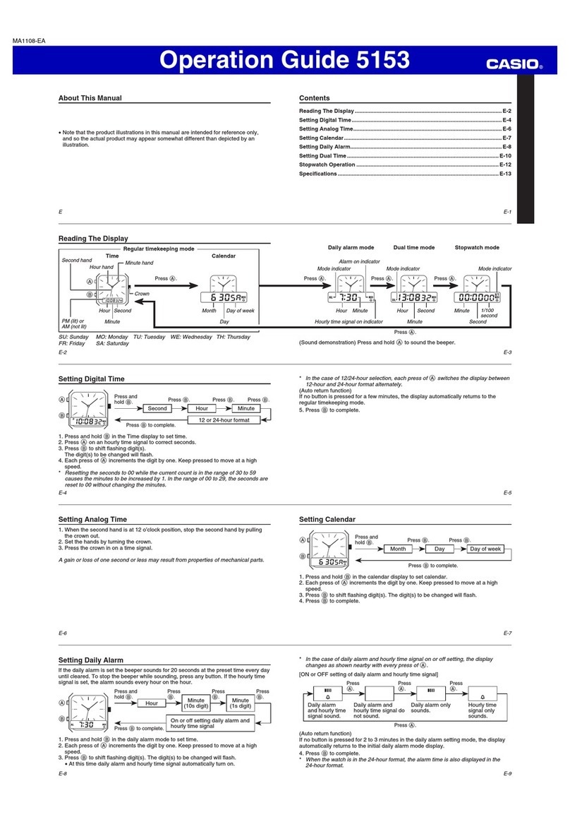 Casio 5153 User manual