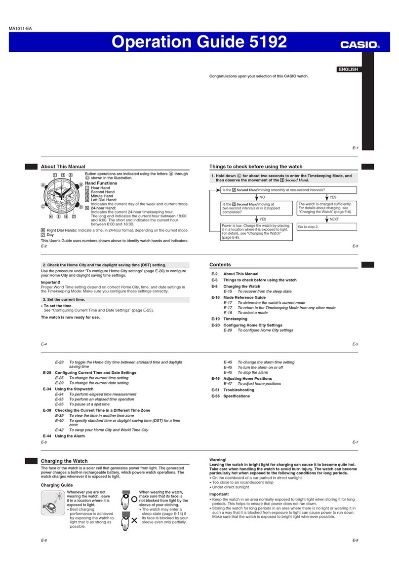 Casio 5192 User manual