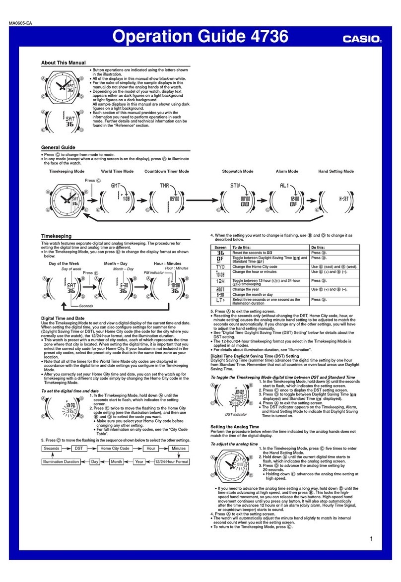 Casio 4736 User manual