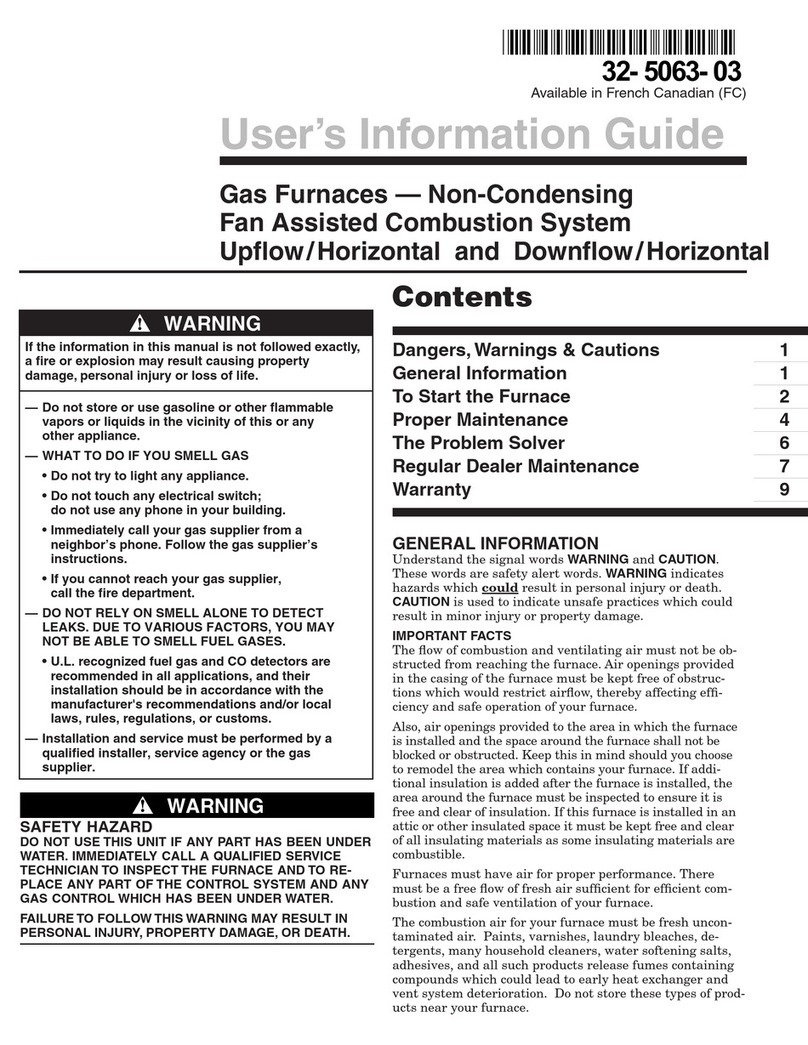 Trane UC1 Owner's manual