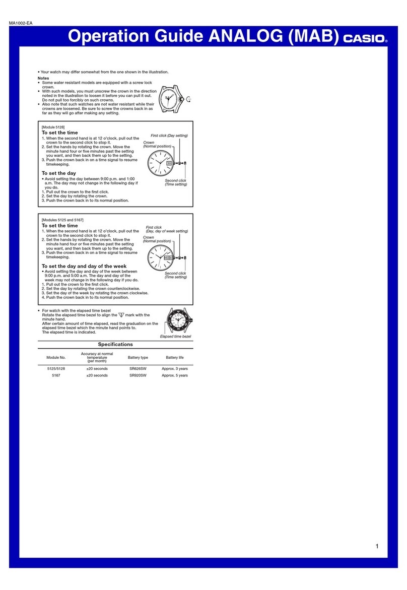 Casio Analog (MAB) User manual