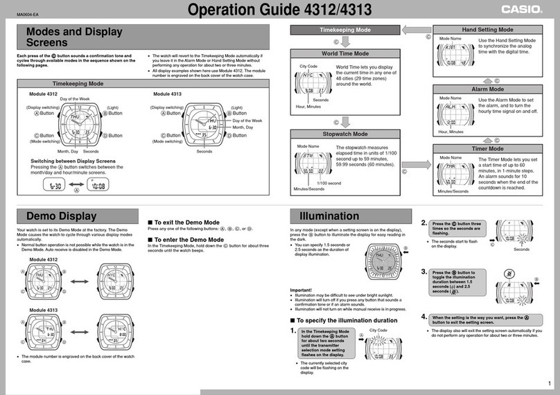 Casio 4312 User manual