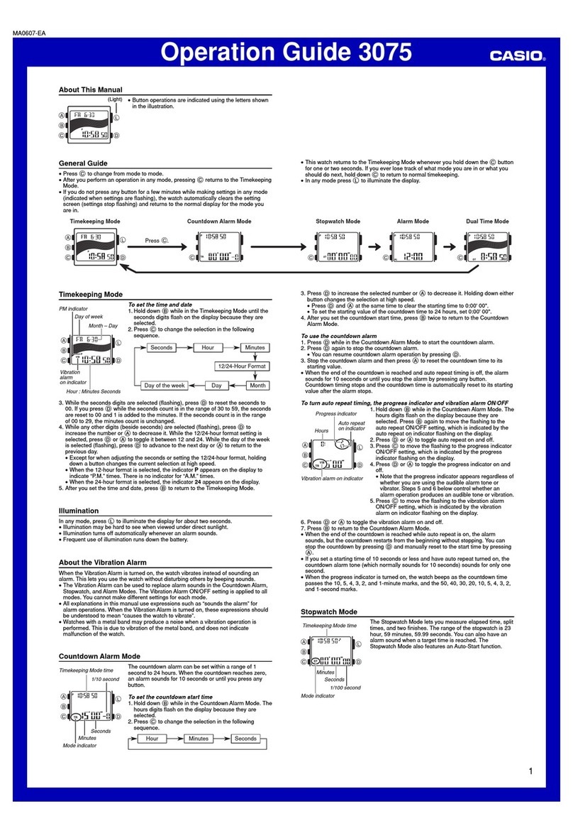 Casio 3075 User manual