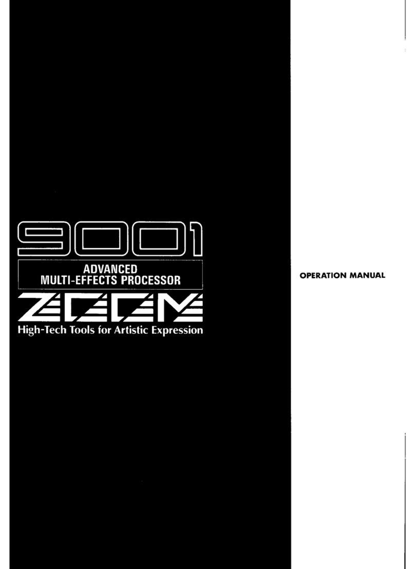 Zoom 9001 Advanced Multi-Effecis Processor User manual