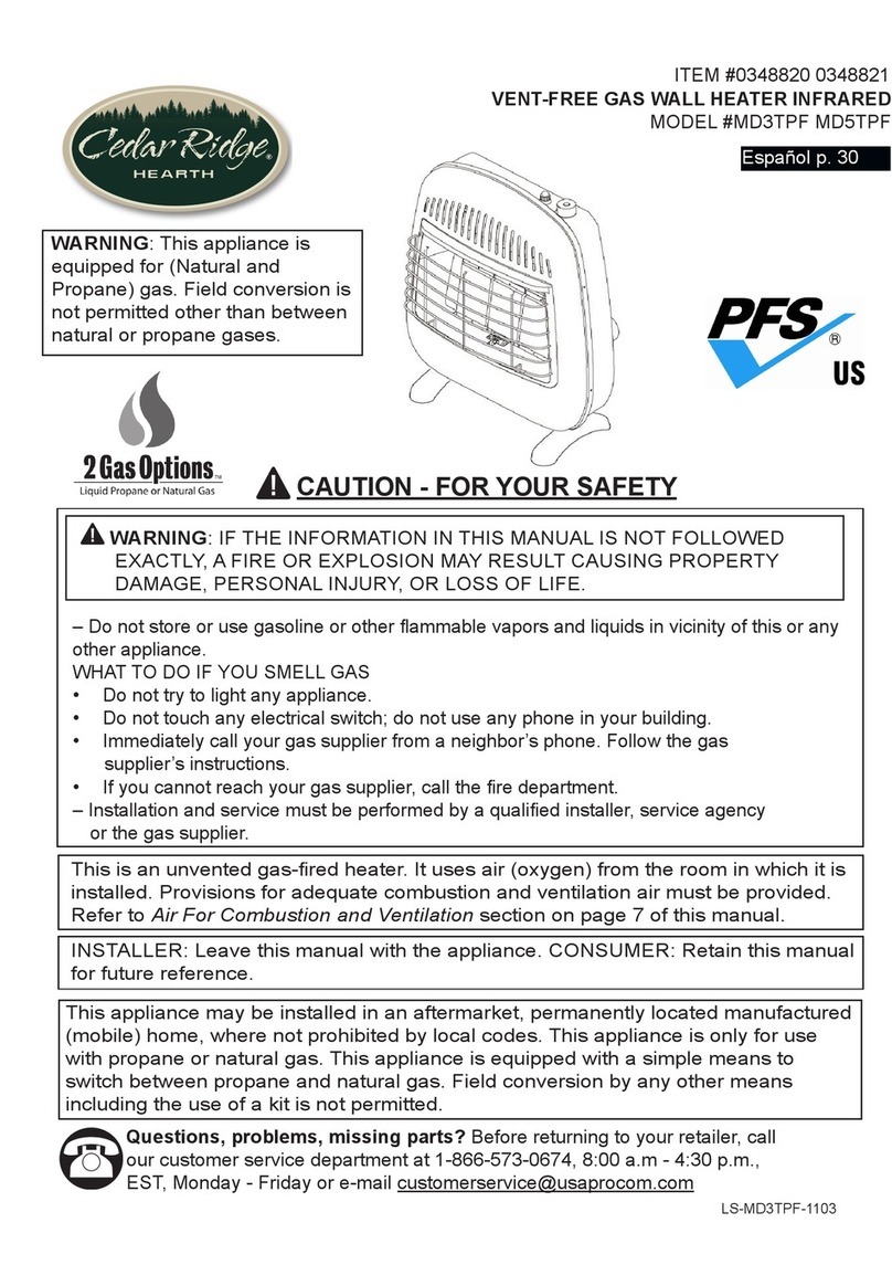 Cedar Ridge MD3TPF User manual