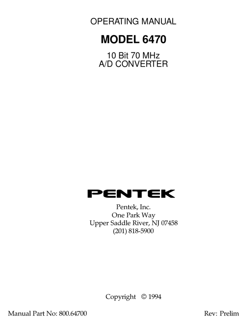 Pentek 6470 User manual