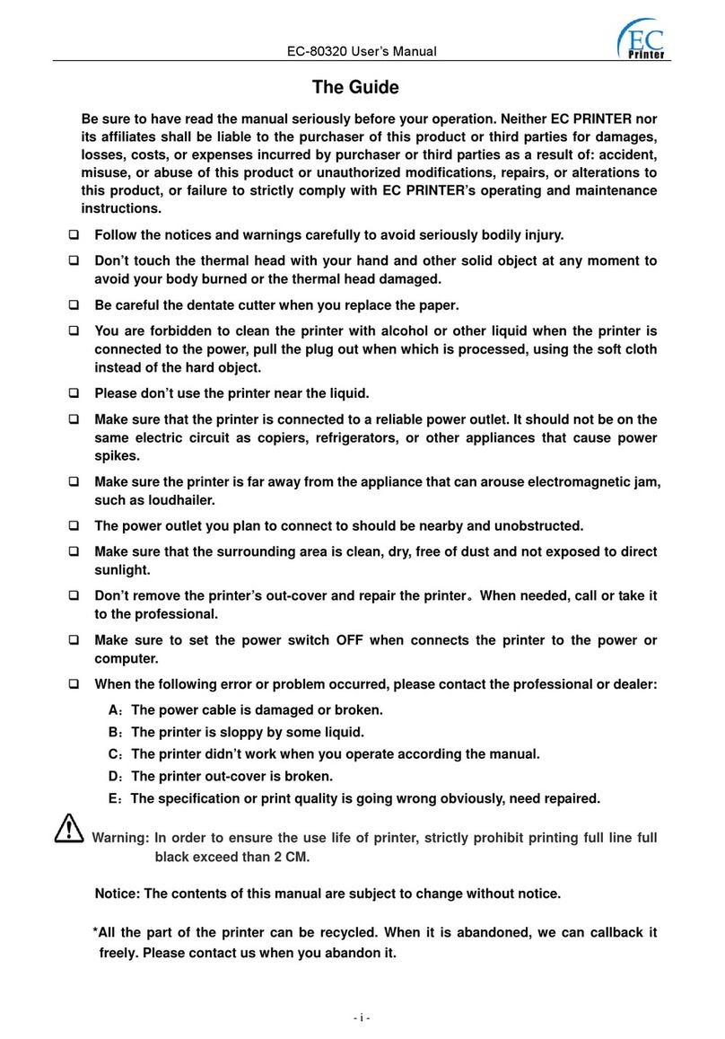 EC Printer EC80320 User manual