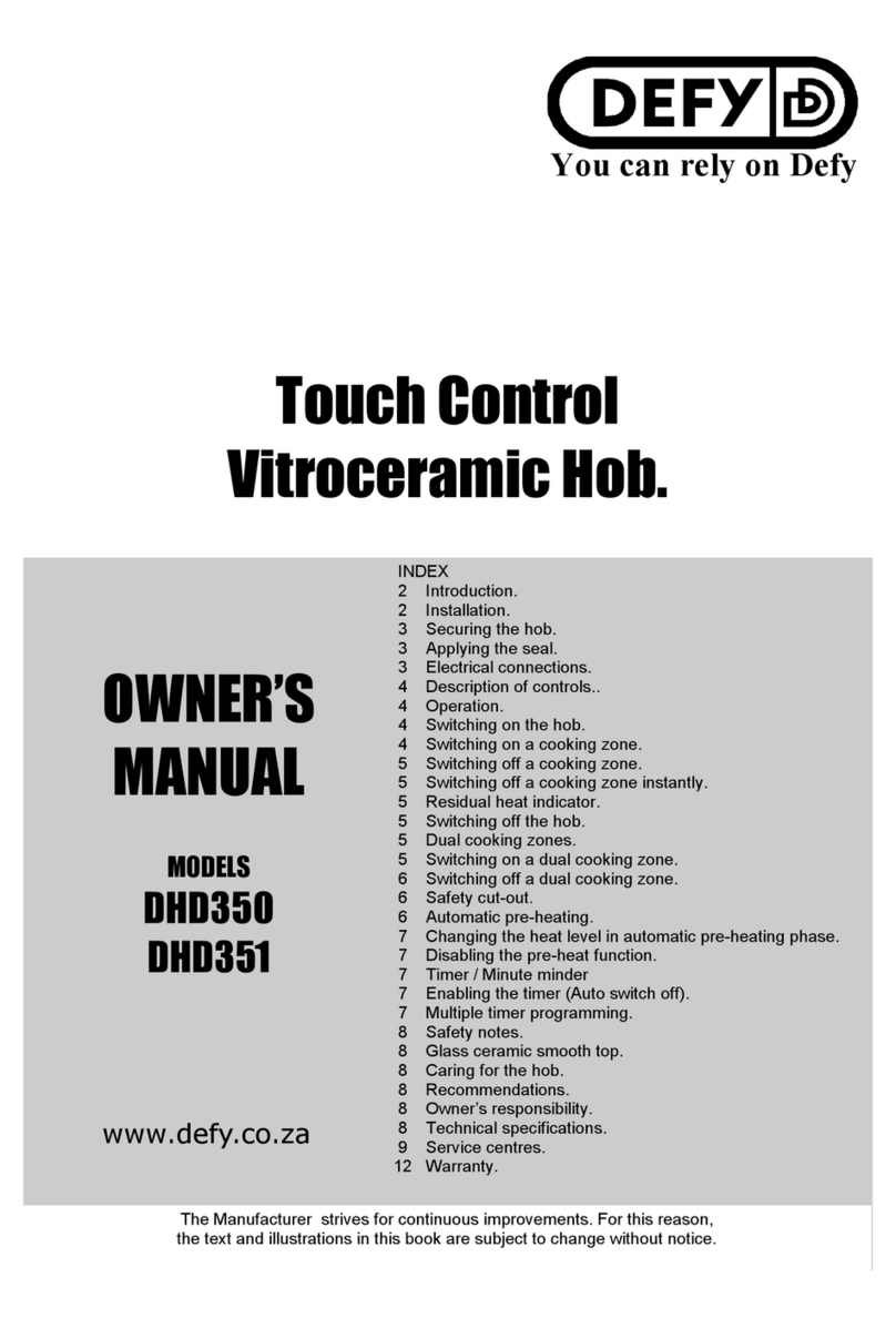 Defy DHD351 User manual