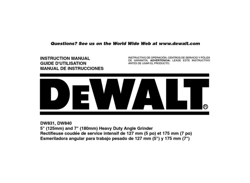 DeWalt DW831 User manual
