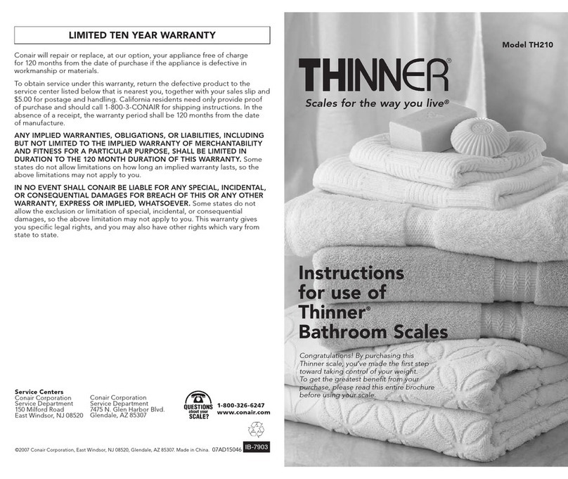 thinner TH210 User manual