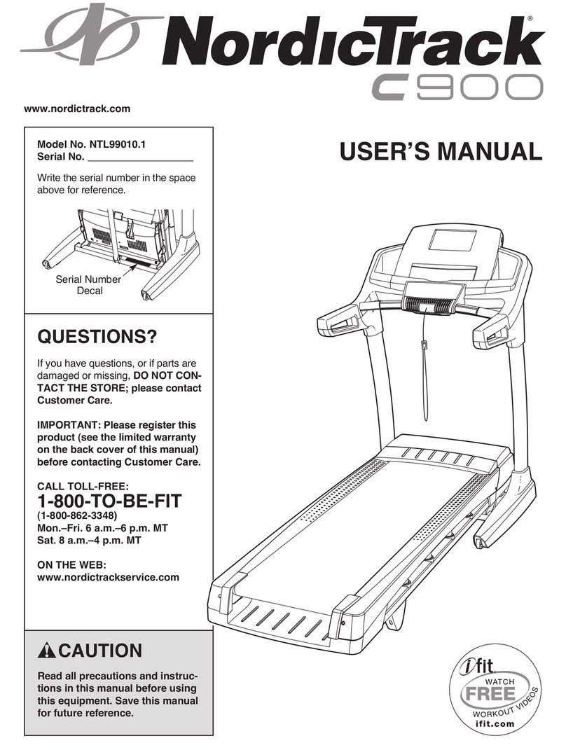 NordicTrack C900 Pro User manual