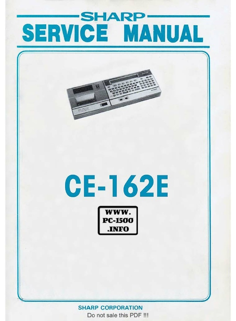 Sharp CE-162E User manual