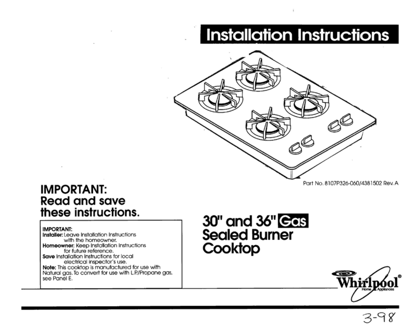 Whirlpool 30 " Eye-Level Gas Range User manual