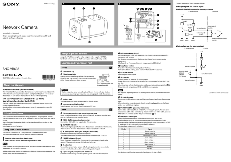 Sony SNC-VB635 User manual