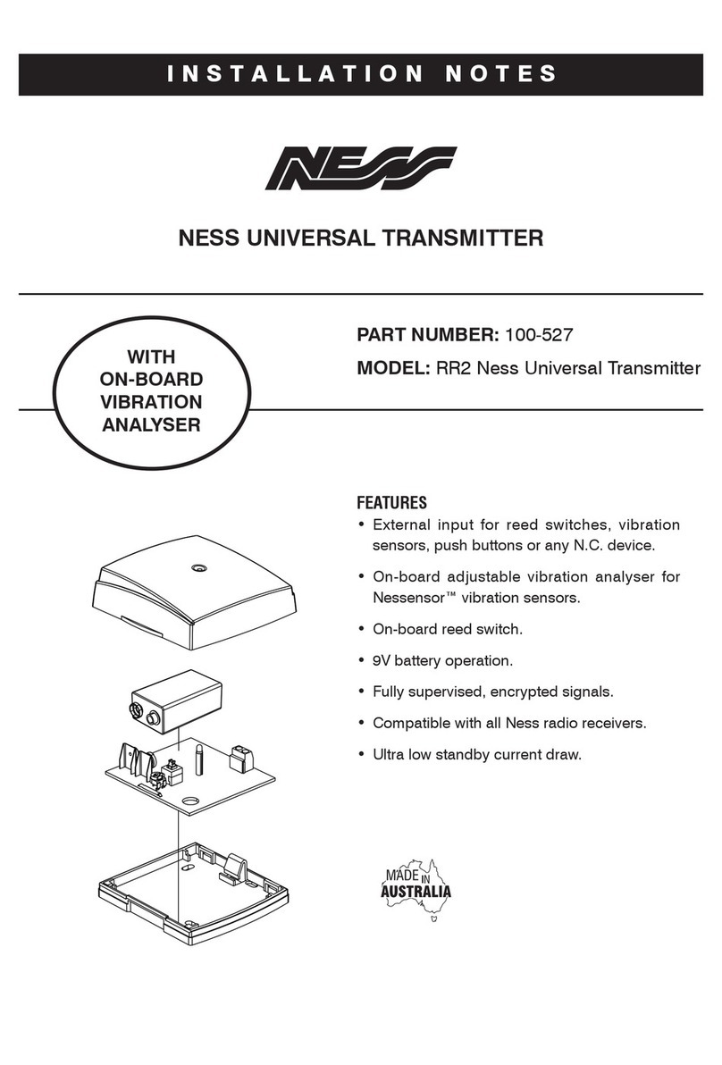 Ness RR2 Quick start guide