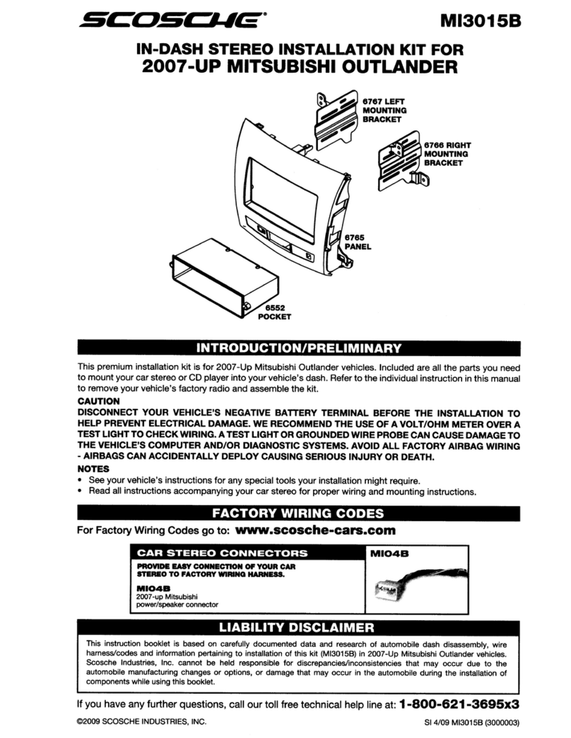 Scosche MI3015B User manual