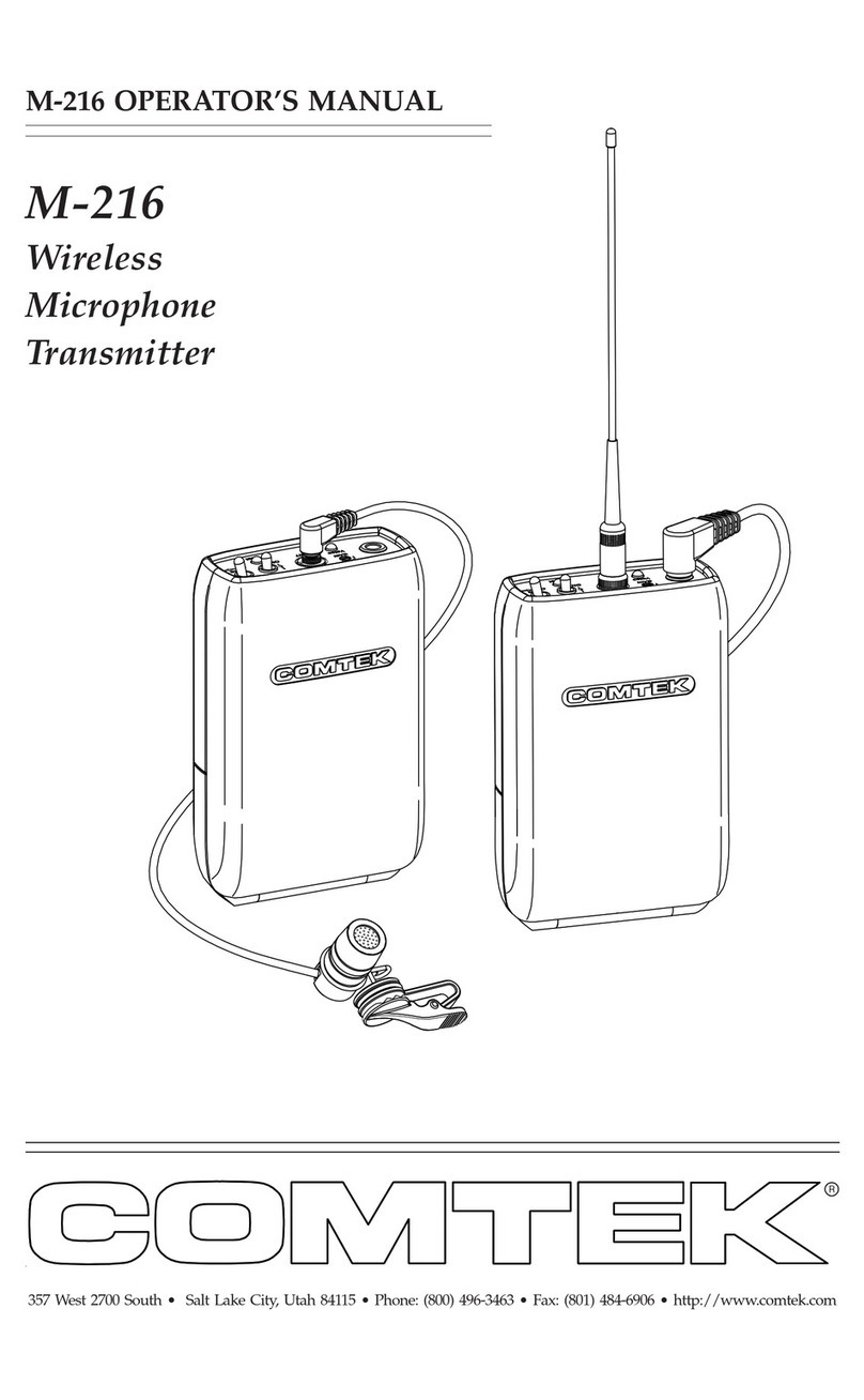 Comtek M-216 User manual