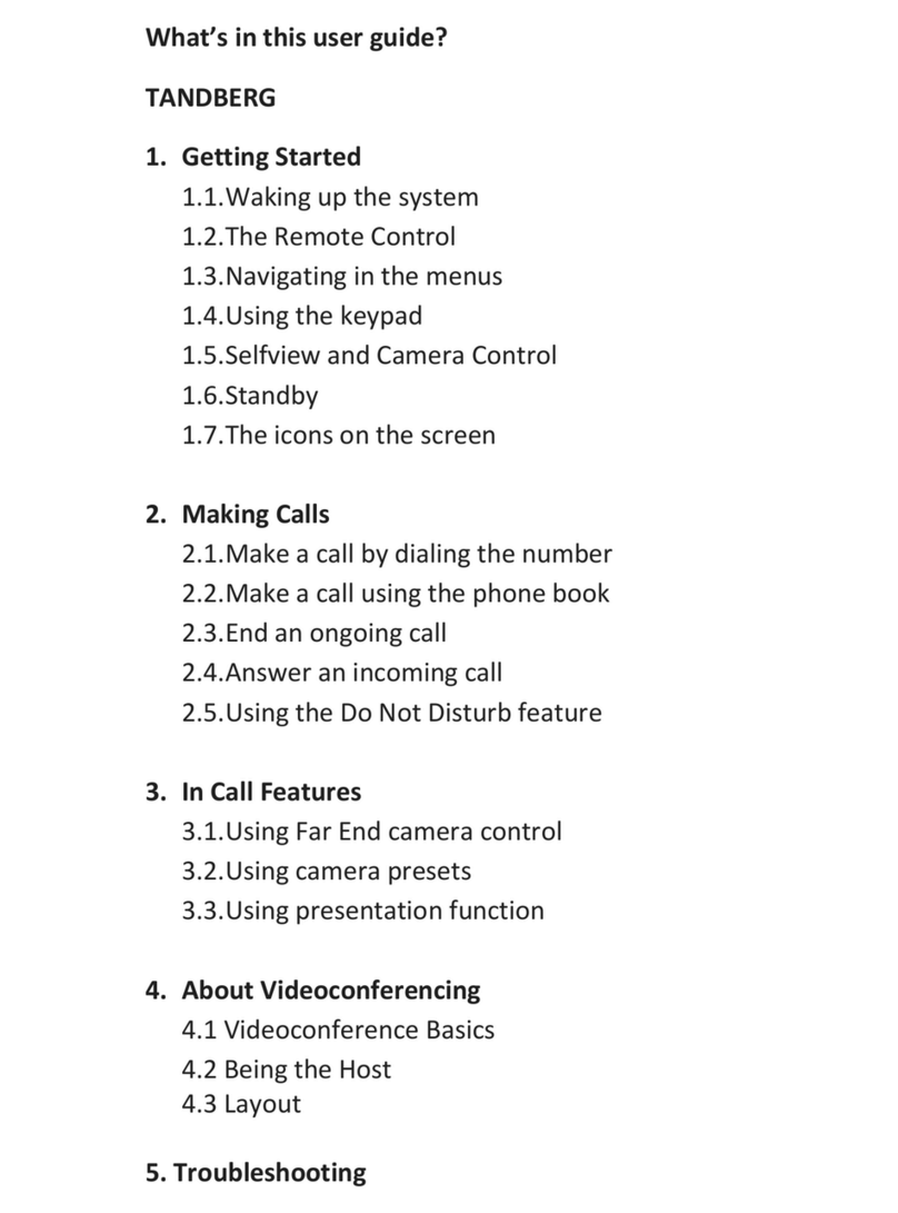TANDBERG Remote Control User manual