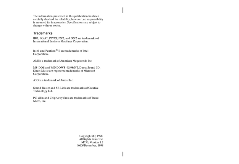 PCchips M750 User manual