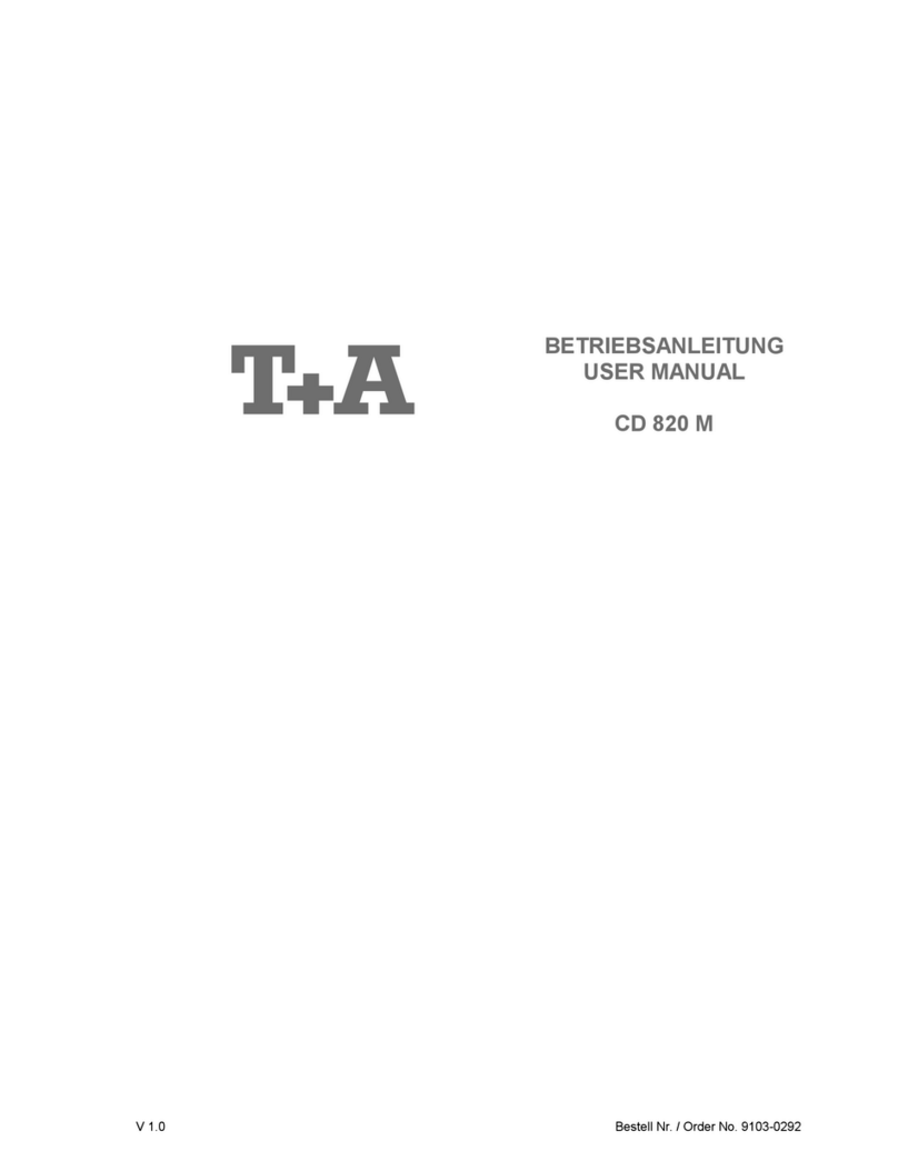 T+A CD 820 M User manual T+A CD 820 M User manual