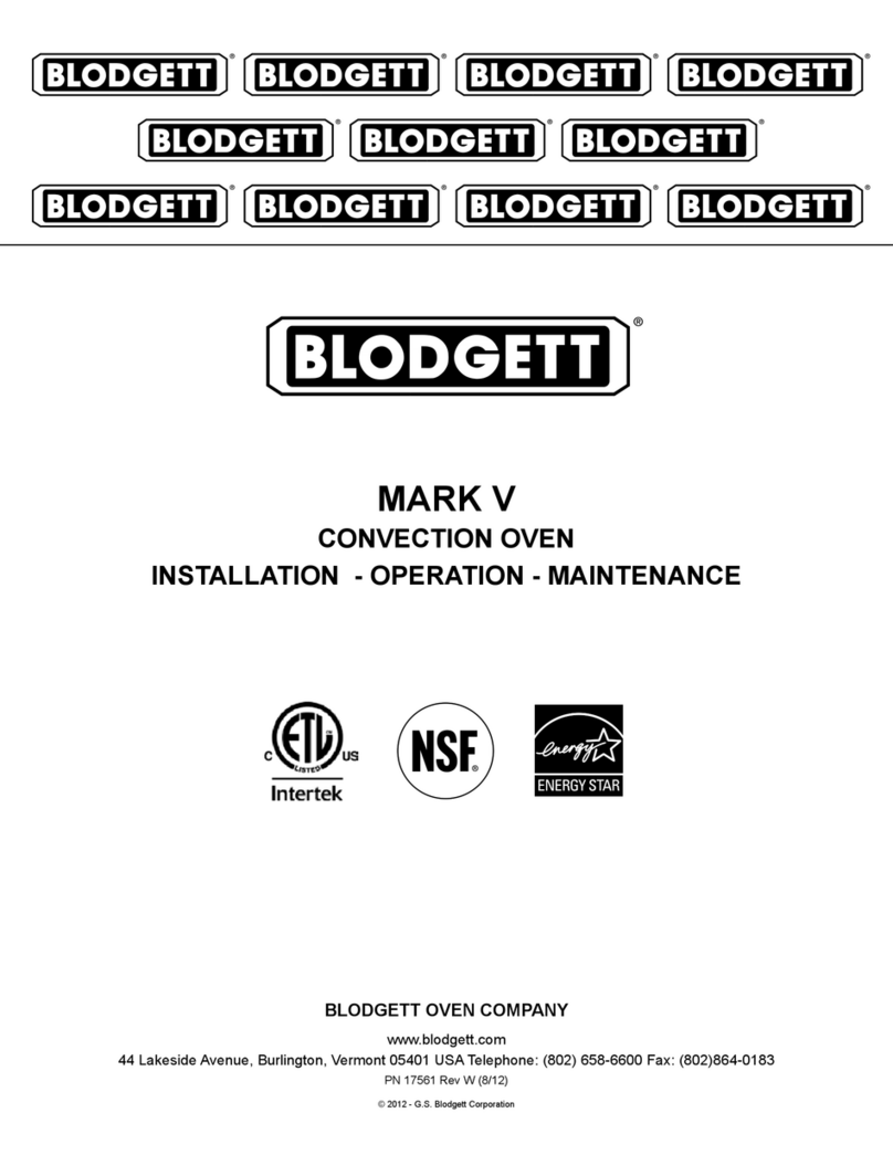 Blodgett Mark V Owner's manual