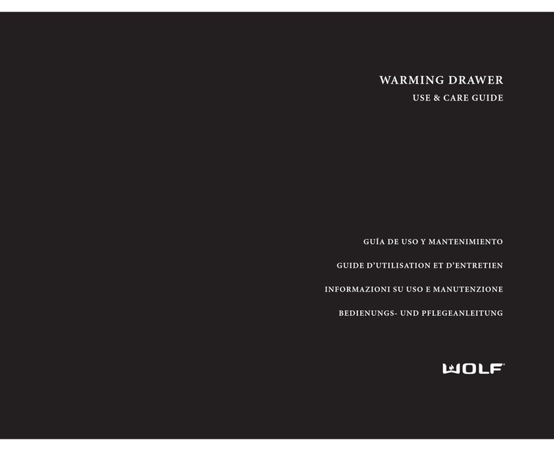Wolf Warming Drawer User manual
