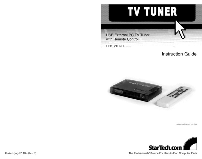 StarTech.com USBTVTUNER Manual