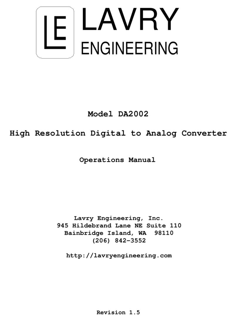 Lavry DA2002 User manual
