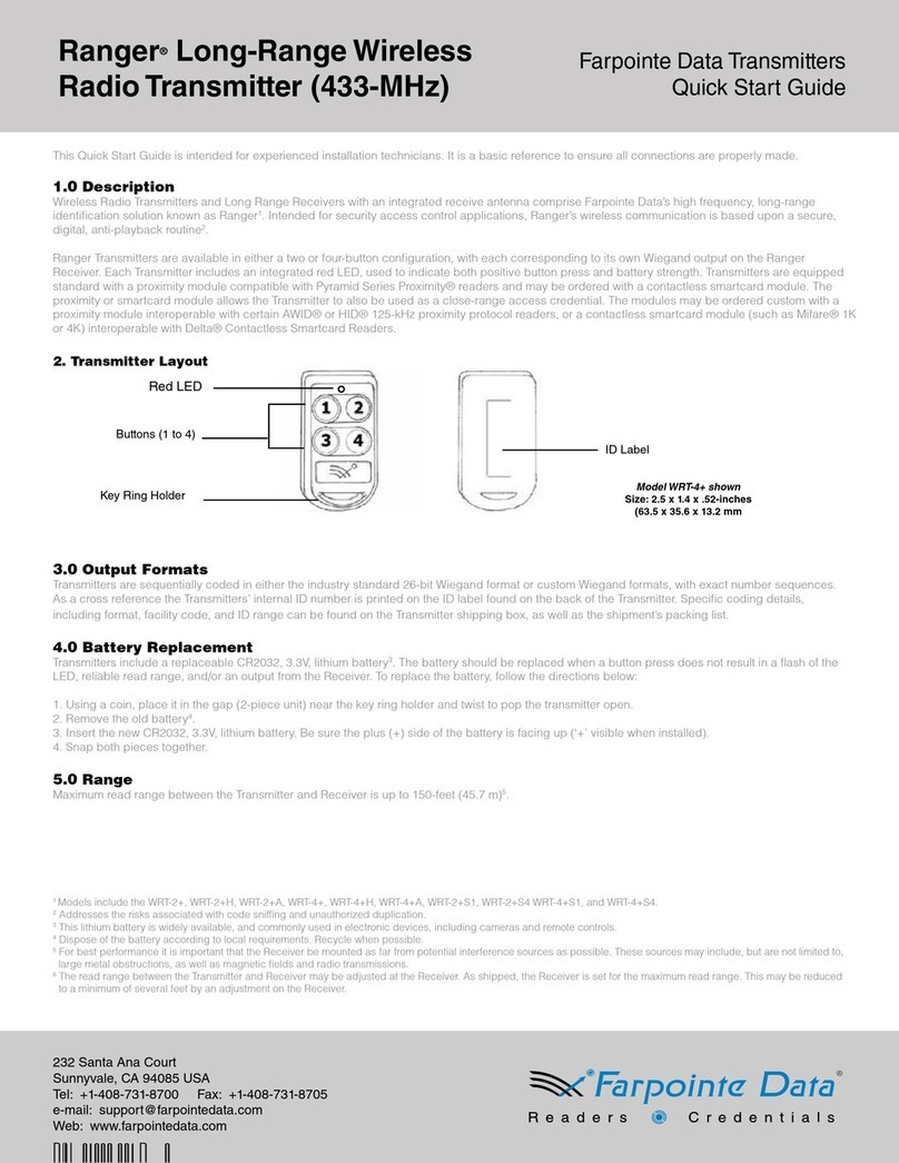 Farpointe Data Ranger User manual Farpointe Data Ranger User manual