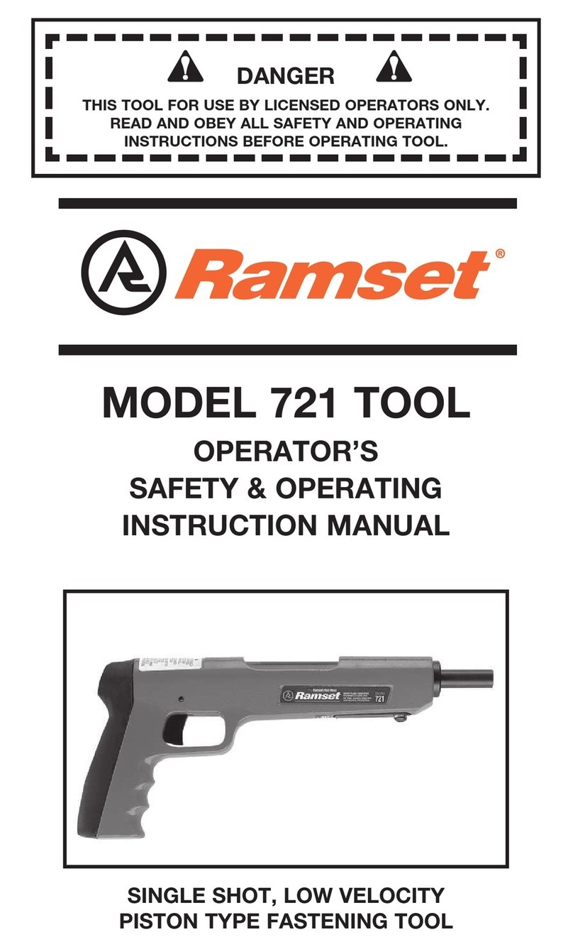 RAMSET 721 User manual