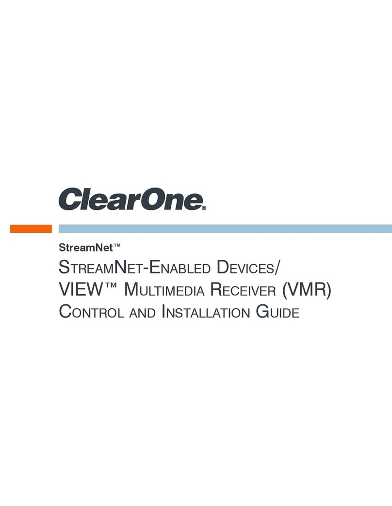 Clear One StreamNet Use and maintenance manual