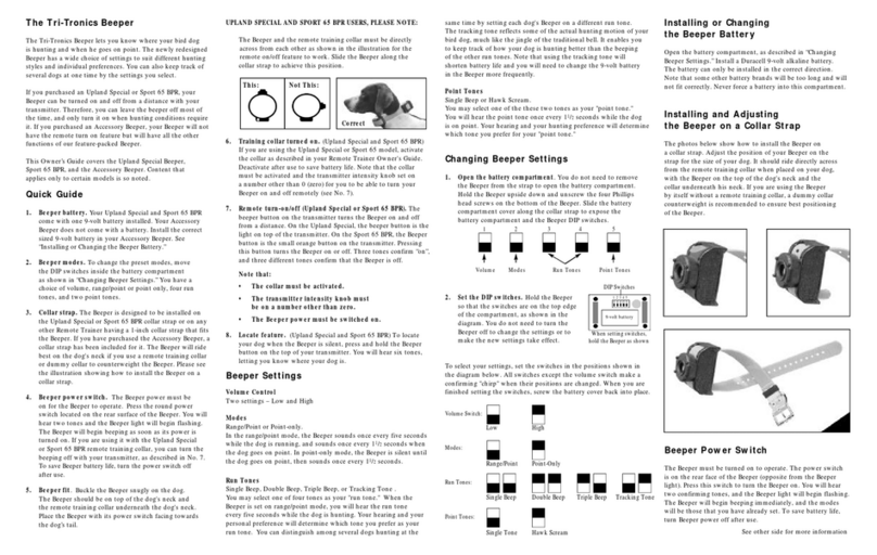 Tri-Tronics Beeper User manual