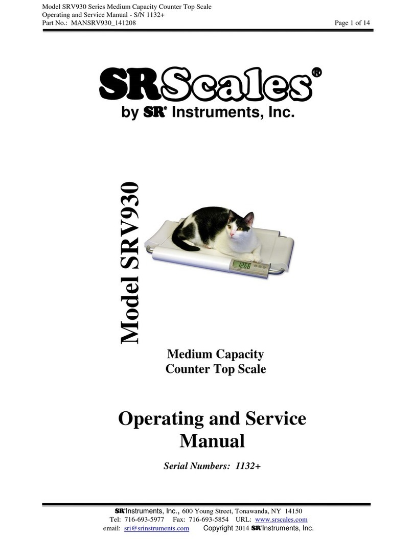 SRScales SRV930 Service manual