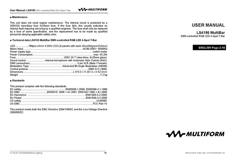 Multiform LS4195 MultiBar User manual