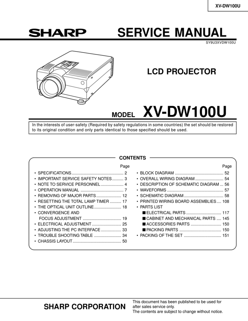 Sharp XV-DW100U User manual