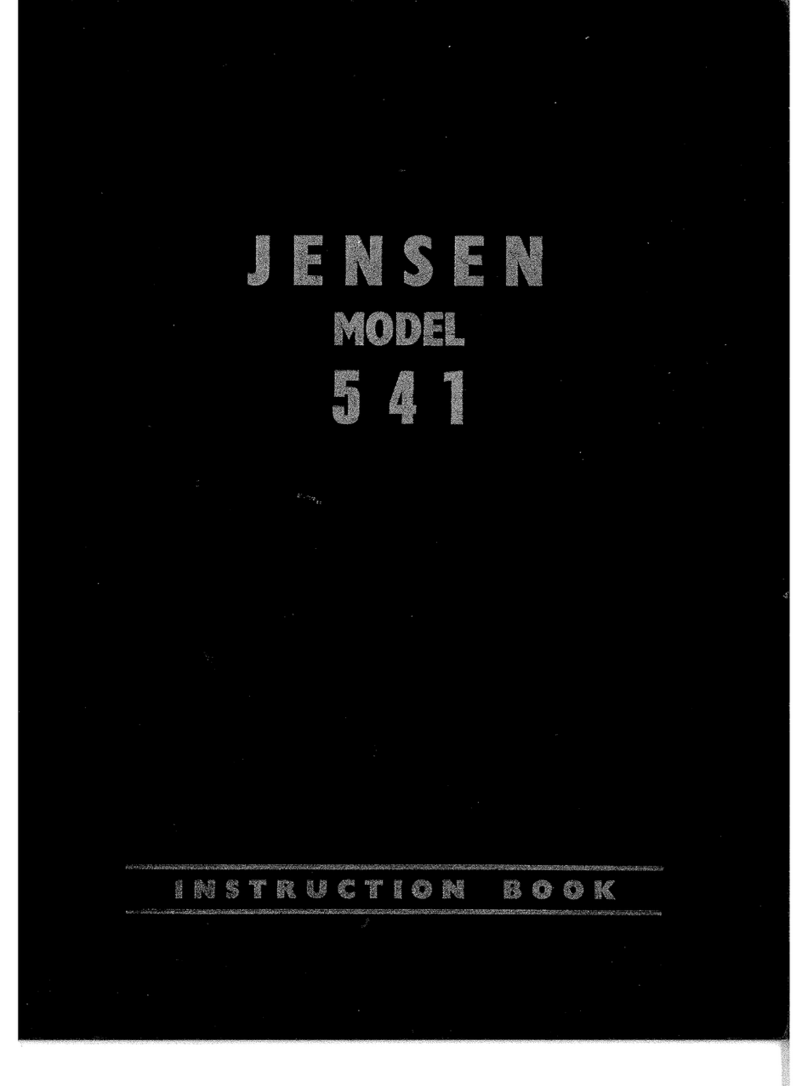Jensen 541 User manual