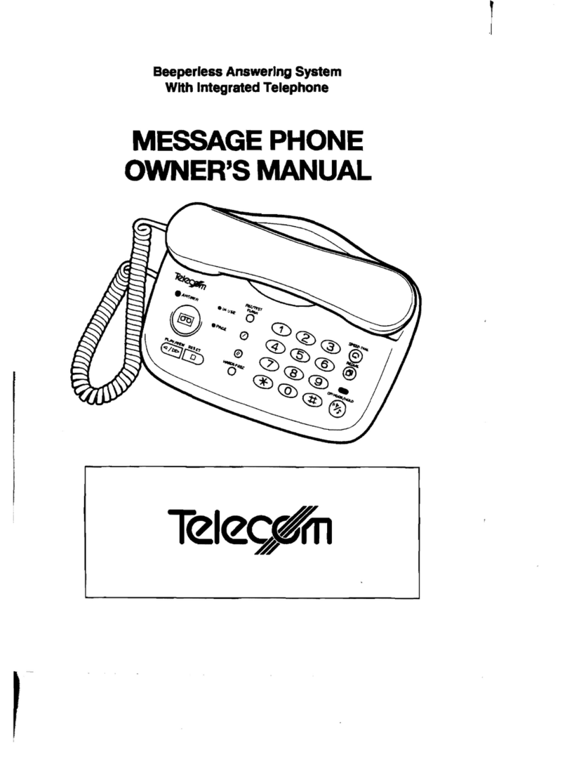 Telecom MESSAGE PHONE User manual Telecom MESSAGE PHONE User manual