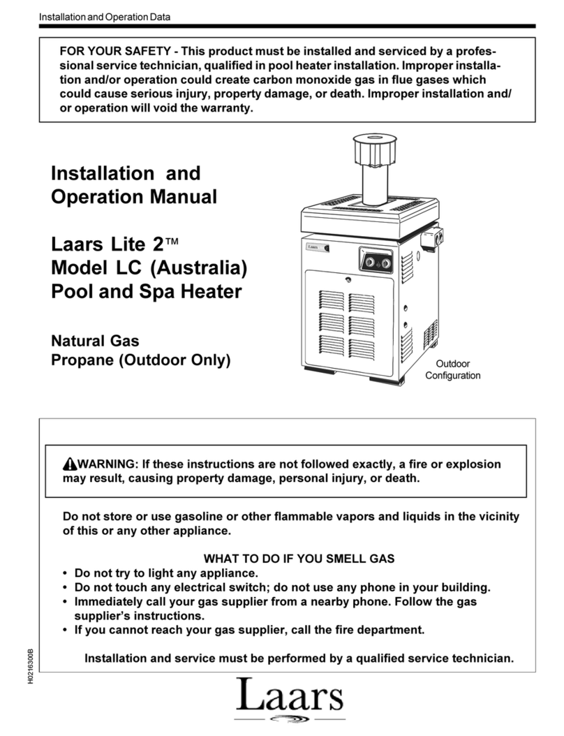 Laars Lite 2 LC Installation and operation manual