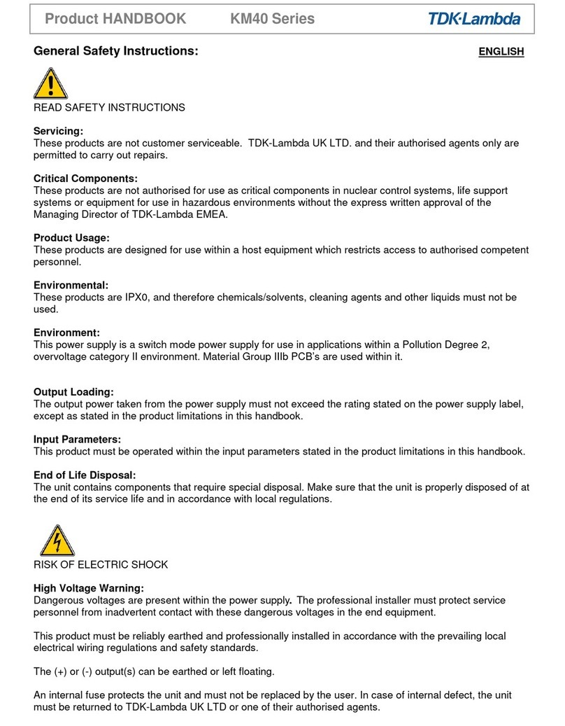 TDK-Lambda KM40 Series User manual