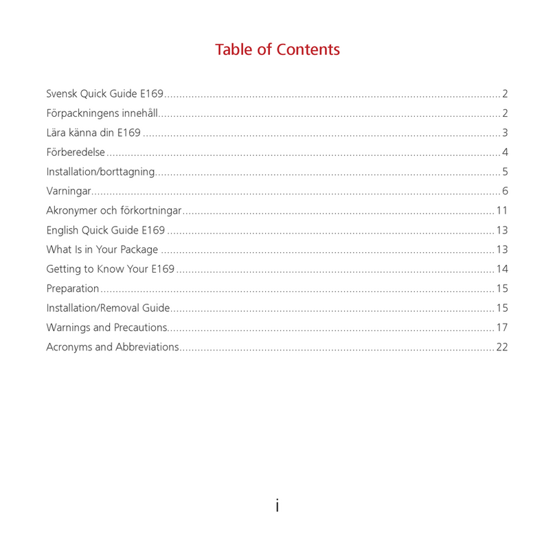 Huawei E169 User manual Huawei E169 User manual